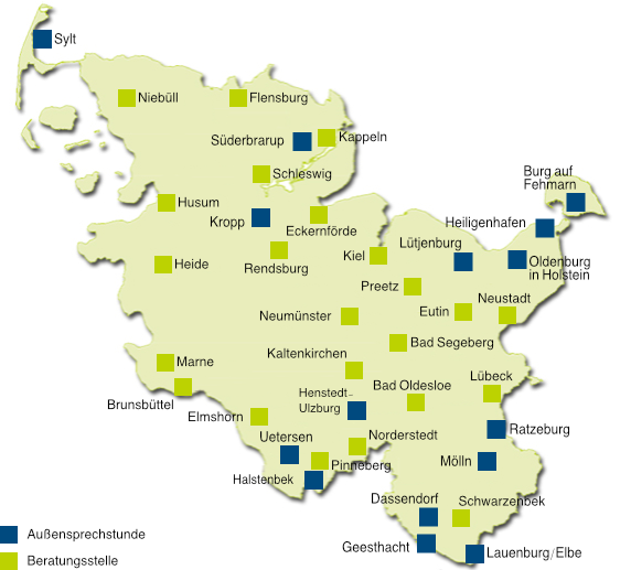  Beratungsstellen in Schleswig-Holstein
